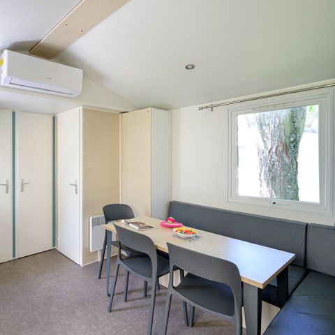 Mobile home 6 persons - Comfort mobile home 29m² 3 bedrooms + covered terrace + air conditioning + TV 6 pers