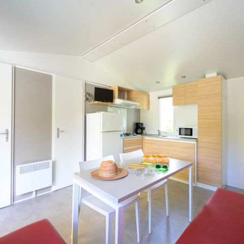 Mobile home 4 persons - Comfort Mobile-home 27m² 2 bedrooms + covered terrace + air conditioning + TV 4 pers