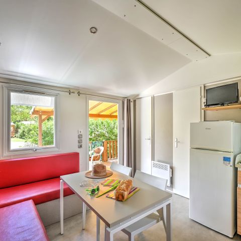 Mobile home 4 persons - Comfort Mobile-home 27m² 2 bedrooms + covered terrace + air conditioning + TV 4 pers