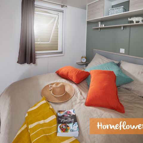 Mobile home 6 persons - COTTAGE Premium 35m² 3 bedrooms + TV + Dishwasher + air conditioning + XL semi-covered terrace 1/6 pers