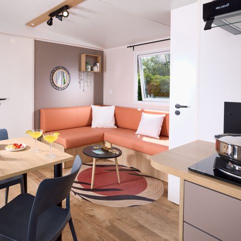 Mobile home 4 persons - COTTAGE Premium 2ch 29m² 2 bedrooms + TV + Dishwasher + air conditioning + plancha + XL terrace