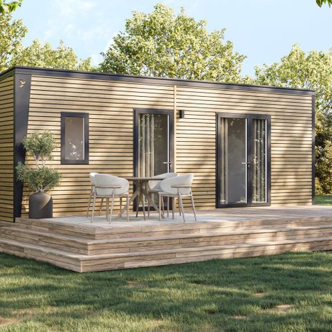 Mobile home 6 persons - COTTAGE Premium 3ch 35m² 3 bedrooms + TV + Dishwasher + air conditioning + plancha + XL terrace