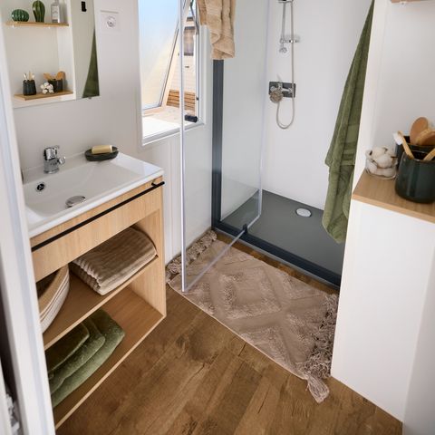 Mobile home 6 persons - COTTAGE Premium 3ch 35m² 3 bedrooms + TV + Dishwasher + air conditioning + plancha + XL terrace