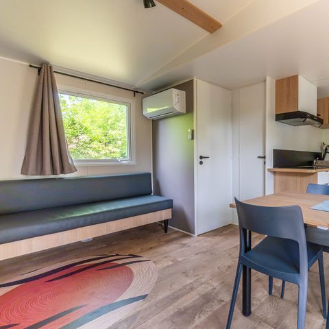 Mobile home 6 persons - COTTAGE Premium SPA private 35m² 3 bedrooms + TV + Dishwasher + air conditioning + plancha + XL terrace