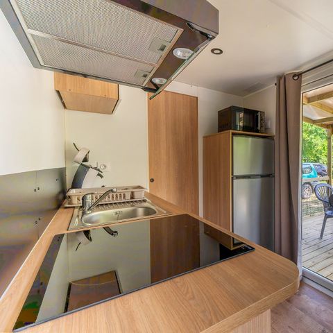 Mobile home 6 persons - COTTAGE Premium SPA private 35m² 3 bedrooms + TV + Dishwasher + air conditioning + plancha + XL terrace