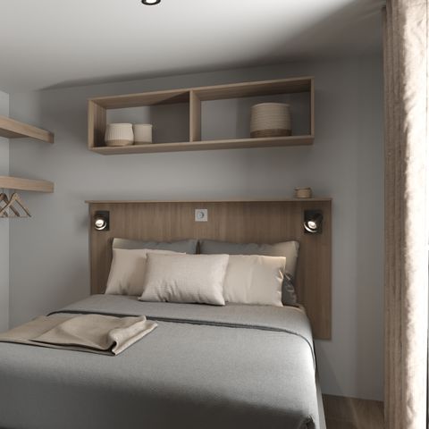 Mobile home 4 persons - COTTAGE Premium 2 bedrooms 2 bathrooms 35 m2 +TV + Dishwasher + air conditioning + plancha + XL terrace