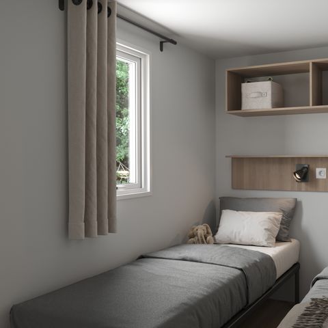 Mobile home 4 persons - COTTAGE Premium 2 bedrooms 2 bathrooms 35 m2 +TV + Dishwasher + air conditioning + plancha + XL terrace