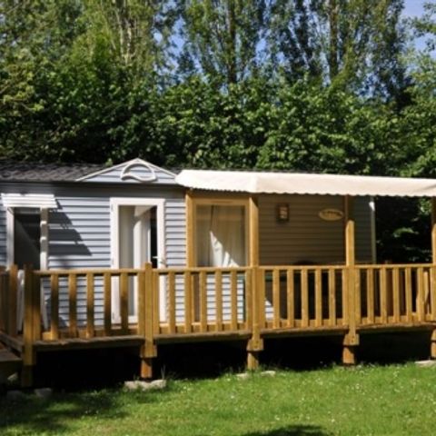 MOBILE HOME 4 people - Le Chêne (2 rooms) Arrived Sunday - RIVER FRONT - Large terrace - TV - Free Wifi* - Free parking