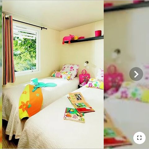 MOBILE HOME 4 people - Le Chêne (2 rooms) Arrived Sunday - RIVER FRONT - Large terrace - TV - Free Wifi* - Free parking