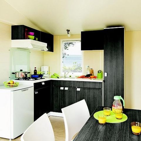 MOBILE HOME 4 people - Le Chêne (2 rooms) Arrived Sunday - RIVER FRONT - Large terrace - TV - Free Wifi* - Free parking