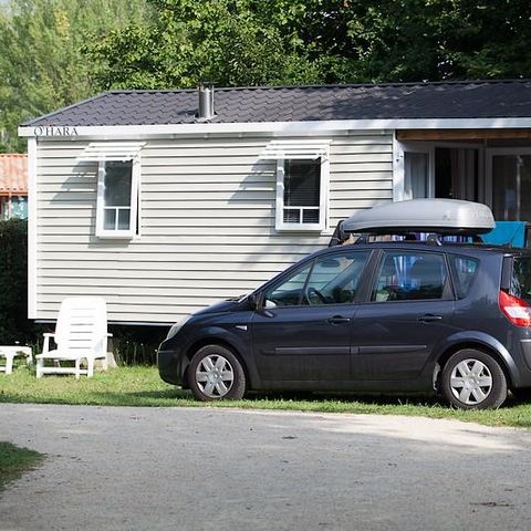 Mobile home 4 persons - Le Châtaignier Dimanche 29m² (2 bedrooms) + integrated terrace + TV, free WIFI* 4 pers.