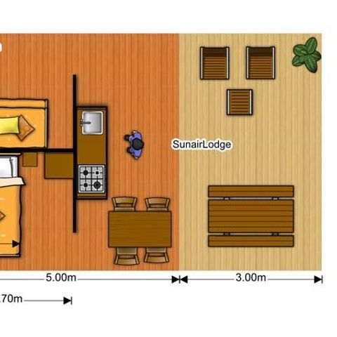 CANVAS AND WOOD TENT 4 people - Luxury Lodge Safari Tent Sunday riverside 40 m2