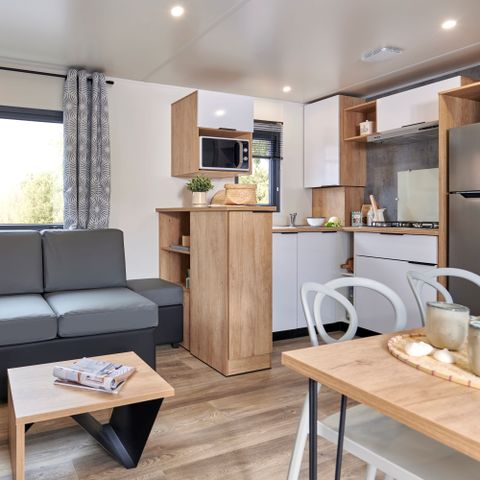 MOBILE HOME 6 people -  Ecrin Vert Premium 36,8m²(3bed-6pers)+2SDB+ 20m² semi-covered terrace + LV + C