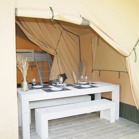 CANVAS AND WOOD TENT 5 people - WOOD TENT (WITHOUT SANITARY FACILITIES)