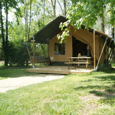 CANVAS AND WOOD TENT 5 people - WOOD TENT (WITHOUT SANITARY FACILITIES)