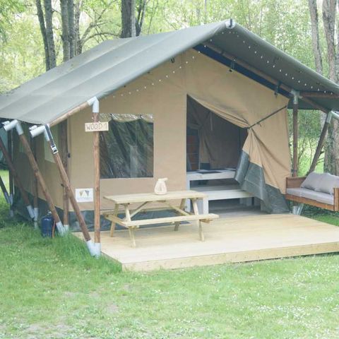 CANVAS AND WOOD TENT 5 people - WOOD TENT (WITHOUT SANITARY FACILITIES)