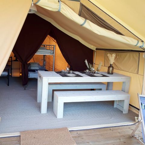 CANVAS AND WOOD TENT 4 people - SAFARI TENT (WITHOUT SANITARY FACILITIES)
