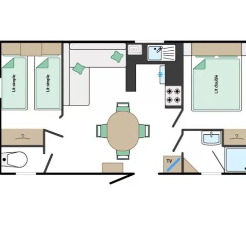 MOBILE HOME 4 people - Mobile-home MARIN*** sleeps 4