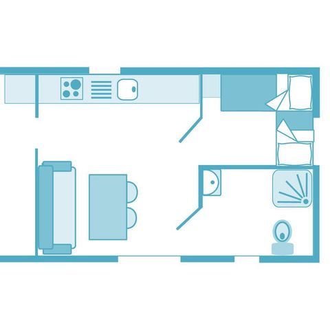 MOBILE HOME 4 people - FAMILY CLASSIC PMR 27 m² with air conditioning