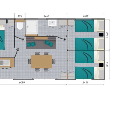 MOBILE HOME 6 people - PREMIUM LOFT 33m² with Air Conditioning - Tv