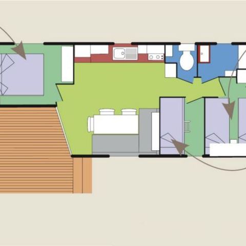 Mobile home 6 persons - ANTHEMIS