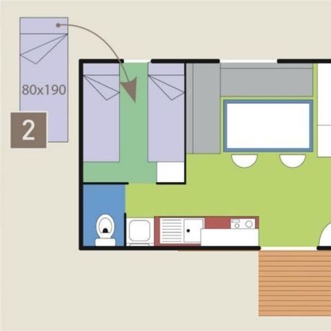 Mobile home 4 persons - Santoline Cottage