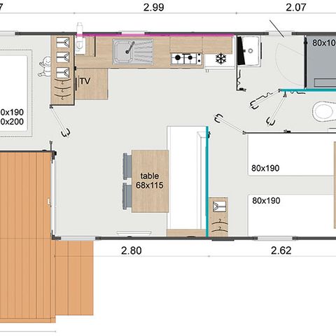 Mobile home 5 persons - ALIZE