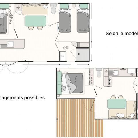 MOBILE HOME 7 people - Mobil-home Evasion 7 people 2 bedrooms 28m² - mobile home for 7 people