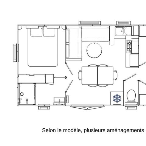 MOBILE HOME 6 people - LEISURE - 3 bedrooms - TV
