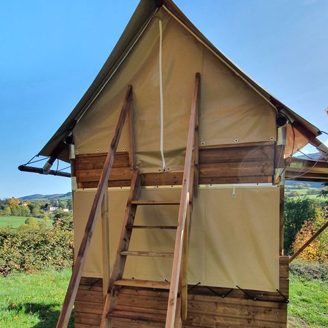 CANVAS AND WOOD TENT 2 people - Standard Bivouac Tent - 5m² - France