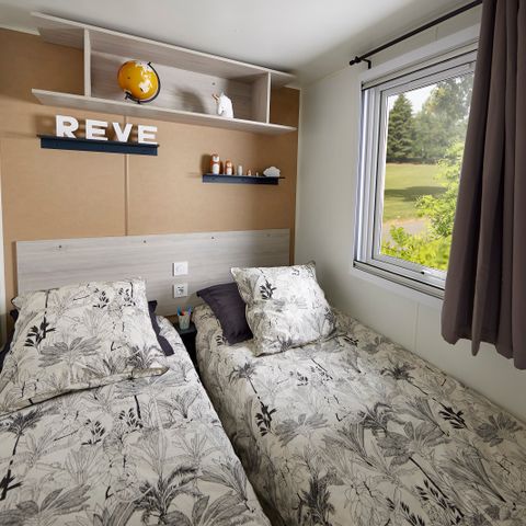 MOBILE HOME 6 people - Mobile home Premium 35m² - 3 bedrooms - Castle view - Covered terrace - Air conditioning