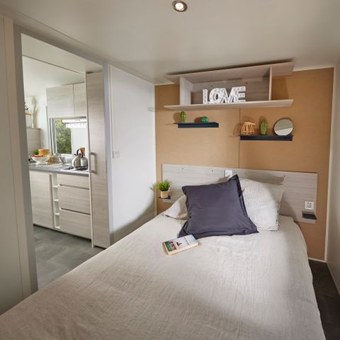 MOBILE HOME 6 people - Mobile home Premium 35m² - 3 bedrooms - Castle view - Covered terrace - Air conditioning