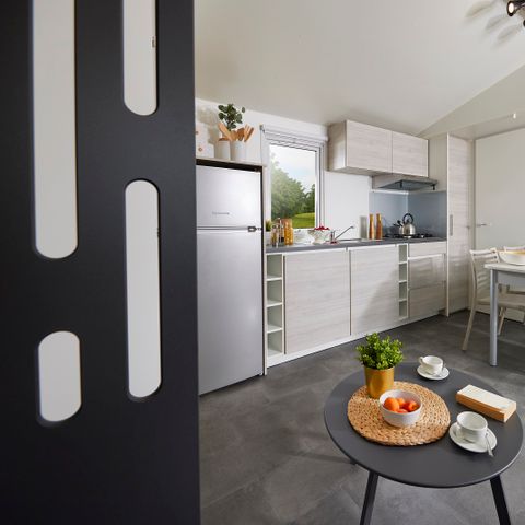 MOBILE HOME 6 people - Mobile home Premium 35m² - 3 bedrooms - Castle view - Covered terrace - Air conditioning