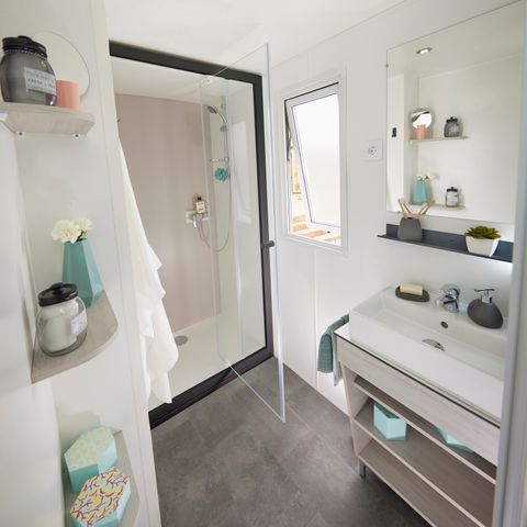 MOBILE HOME 6 people - Mobile home Premium 35m² - 3 bedrooms - Lake view - covered terrace - TV - air conditioning