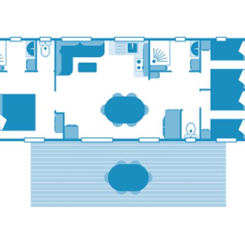 MOBILE HOME 6 people - Cottage Pêcheries 6p 3ch 2SDB PREMIUM