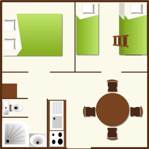 CANVAS BUNGALOW 5 people - 25m² Bengali canvas bungalow