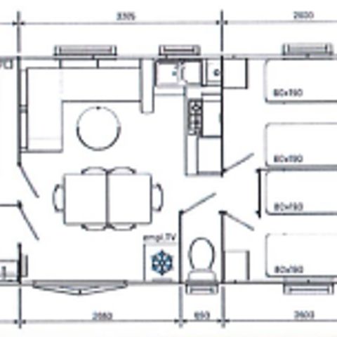 Mobile home 6 persons