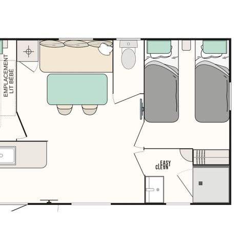 Mobile home 7 persons - Mobil-home Evasion 7 people 2 bedrooms 28m² - mobile home for 7 people