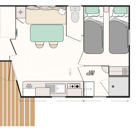 Mobile home 5 persons - Mobil-home Evasion 5 people 2 bedrooms 23m² - mobile home for 5 people
