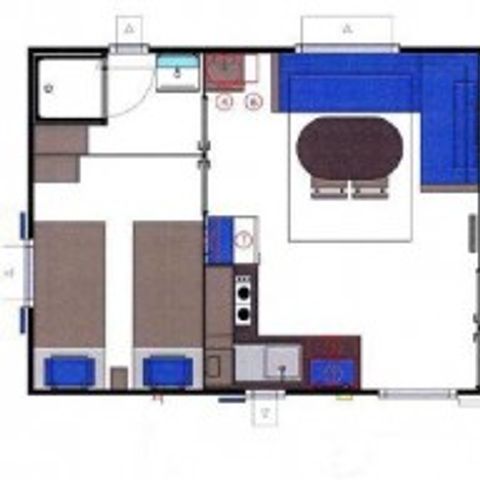 Mobile home 5 persons