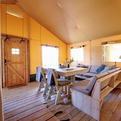 CANVAS AND WOOD TENT 6 people - SAFARI COTTAGE INSOLITE PREMIUM
