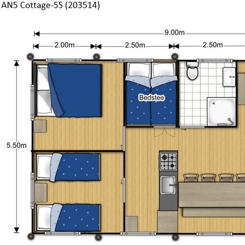 CANVAS AND WOOD TENT 6 people - SAFARI COTTAGE INSOLITE PREMIUM