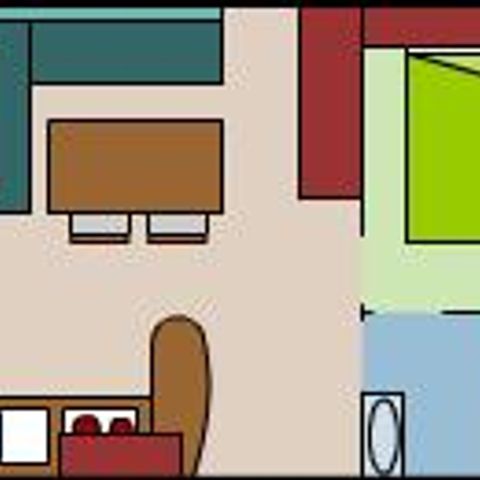 MOBILE HOME 5 people - Standard Mobile-home MERCURE 27m² - 2 bedrooms + 11m² semi-covered terrace