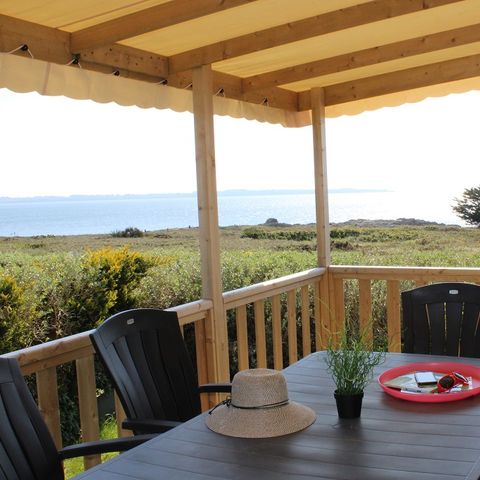 MOBILE HOME 4 people - Mobile home Premium HORIZON 40m² - 2 bedrooms + semi-covered terrace 15m² - Sea view