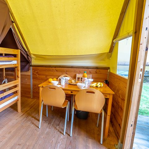 Canvas and wooden tent 4 persons - 2-bedroom Canadian