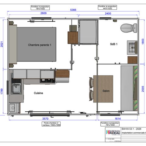 MOBILE HOME 2 people - PRIVILEGE - RUBINETTE - 1 bedroom - SATURDAY