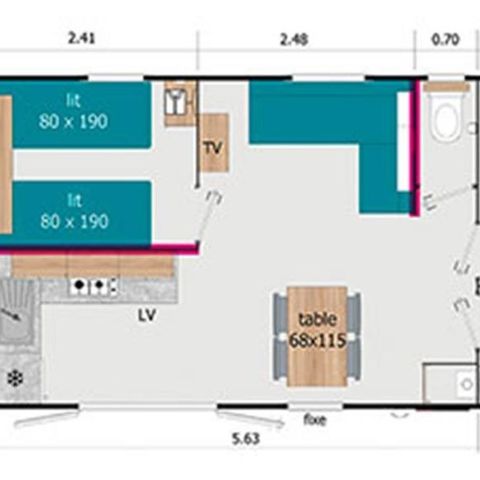 MOBILE HOME 6 people - Lodge 77- Sleeps 4/6