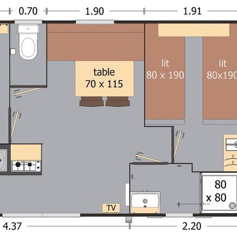 MOBILE HOME 4 people - Lodge 64