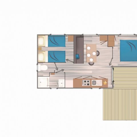 MOBILE HOME 5 people - Confort+ Belle Ile 4/5 Pers 2 Ch 25m2