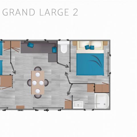 Mobile home 5 persons - Premium Grand Large 4/5 Pers 2 B 30m2